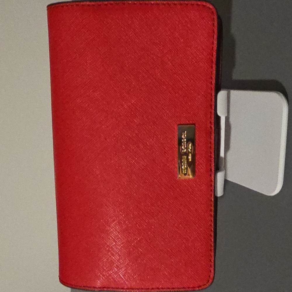 HENRI BENDEL NEW YORK Multi Red/Orange Crossbody/Clutch/Wallet Leather Bag - Picture 2 of 15